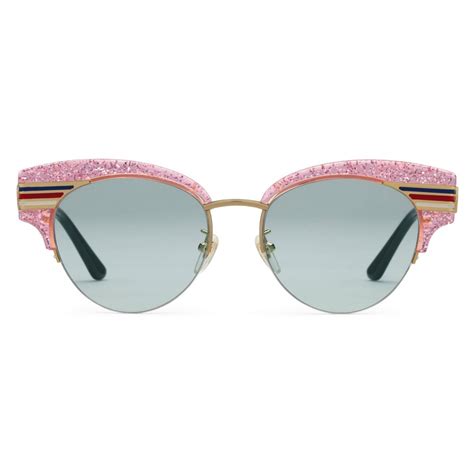 gucci occhiali da vista glitter|gucci cat eye frame.